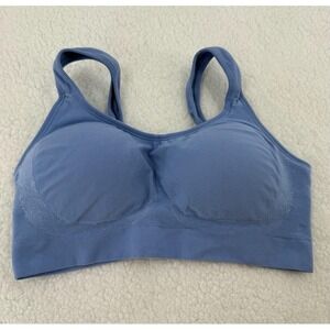 Underoutfit Style 457 Blue Padded Seamless Sports Bra Medium Womens